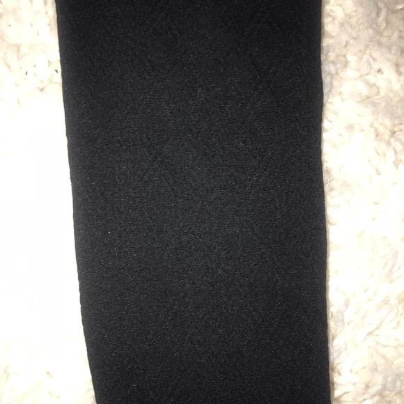 Footless Black lined tights - Picture 2 of 6